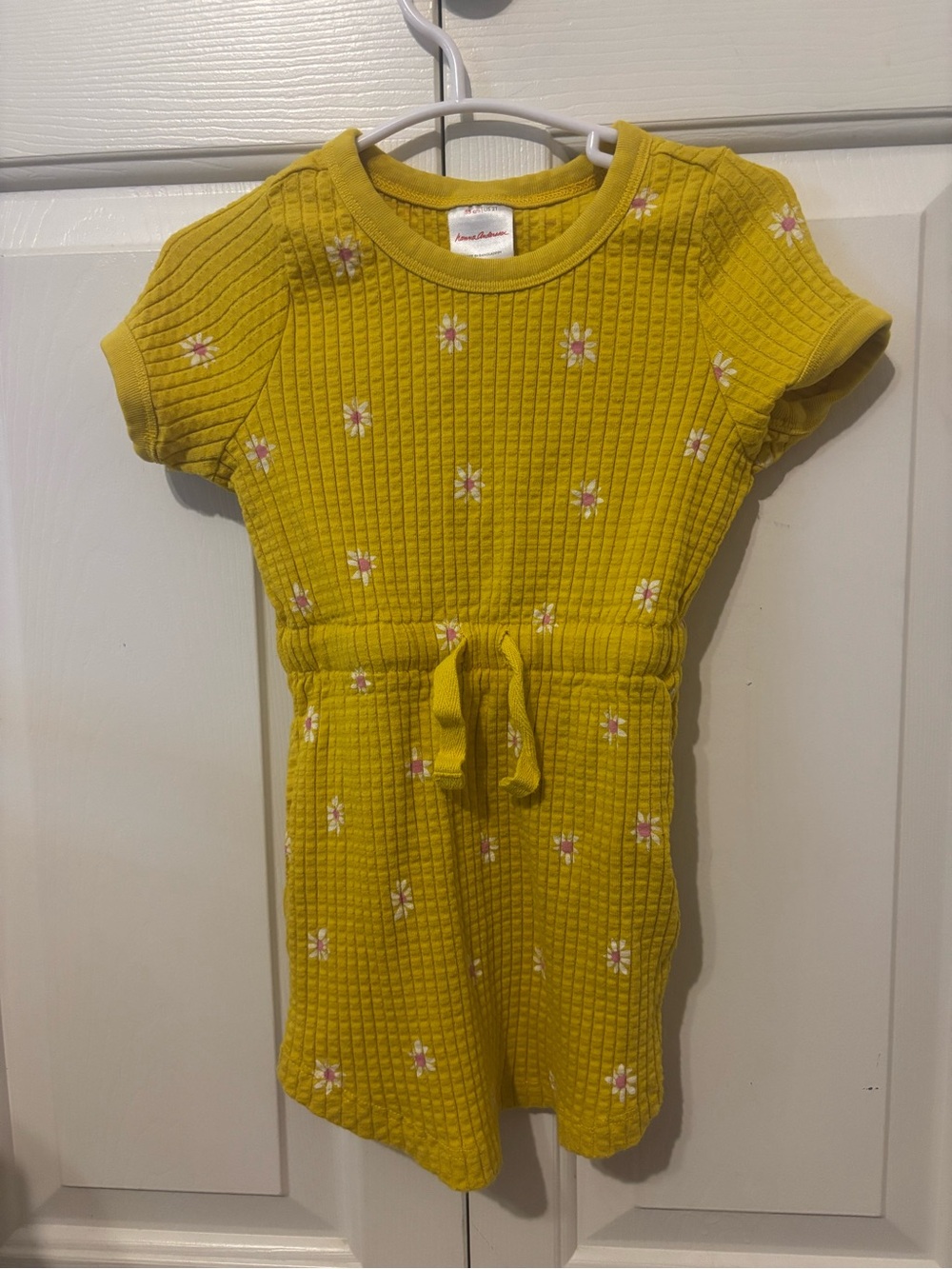 Hanna Andersson Yellow Knit Daisy Tie-Waist Dress size 2T